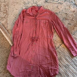 Guess Pink Long Sleeve Dress